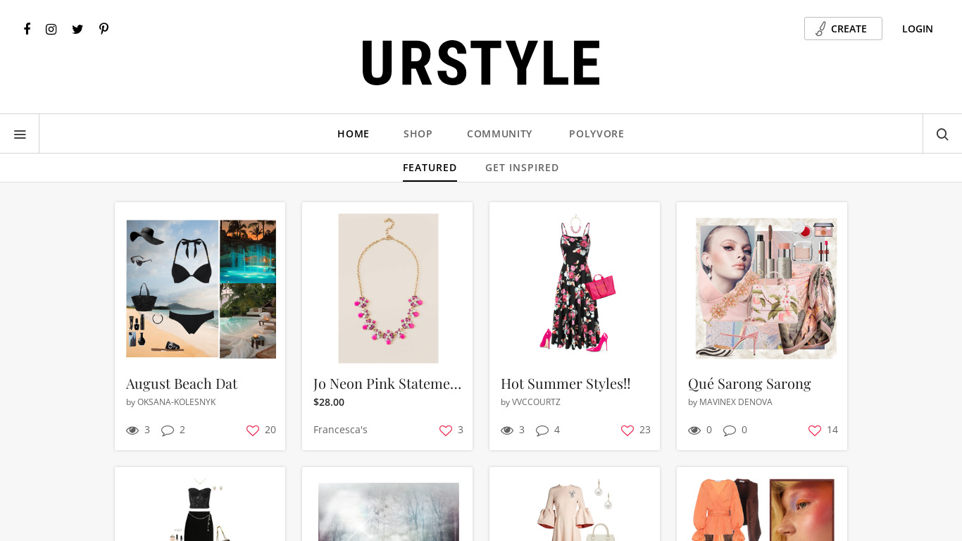 URSTYLE Landing page