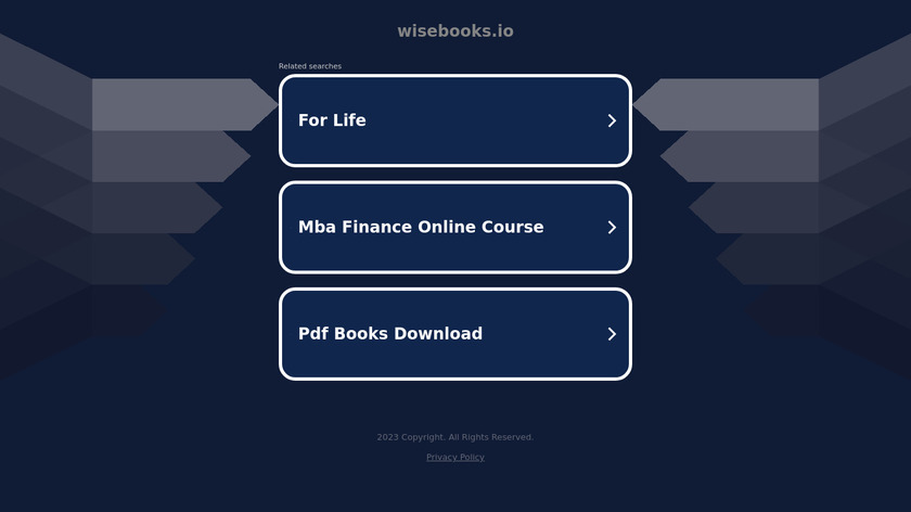 Wisebooks Landing Page