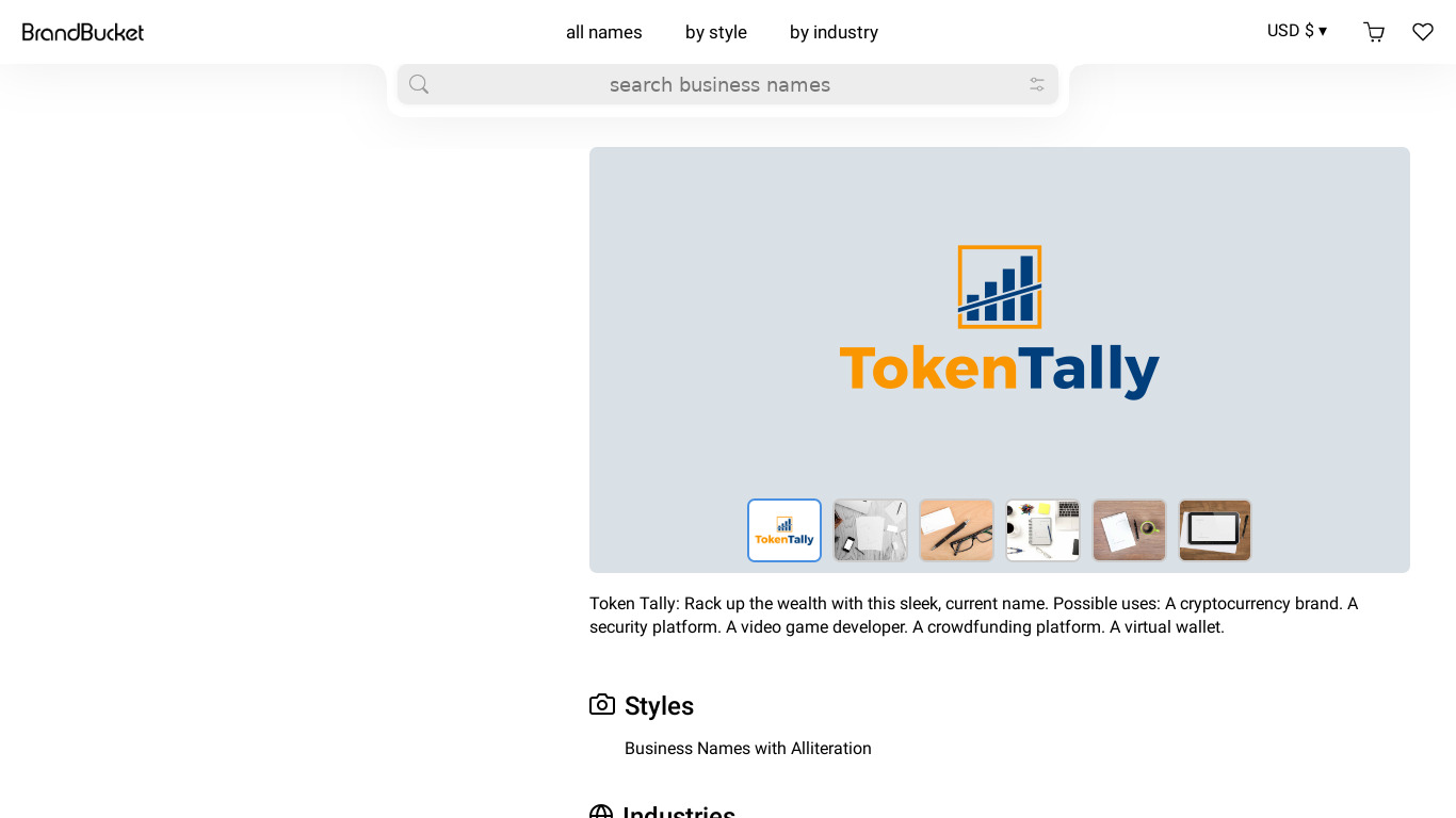 token tally Landing page