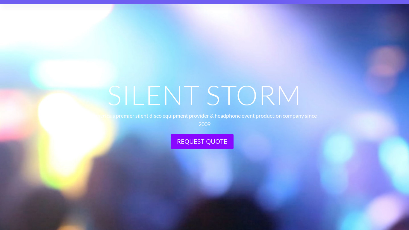 Silent Storm Sound System Landing page