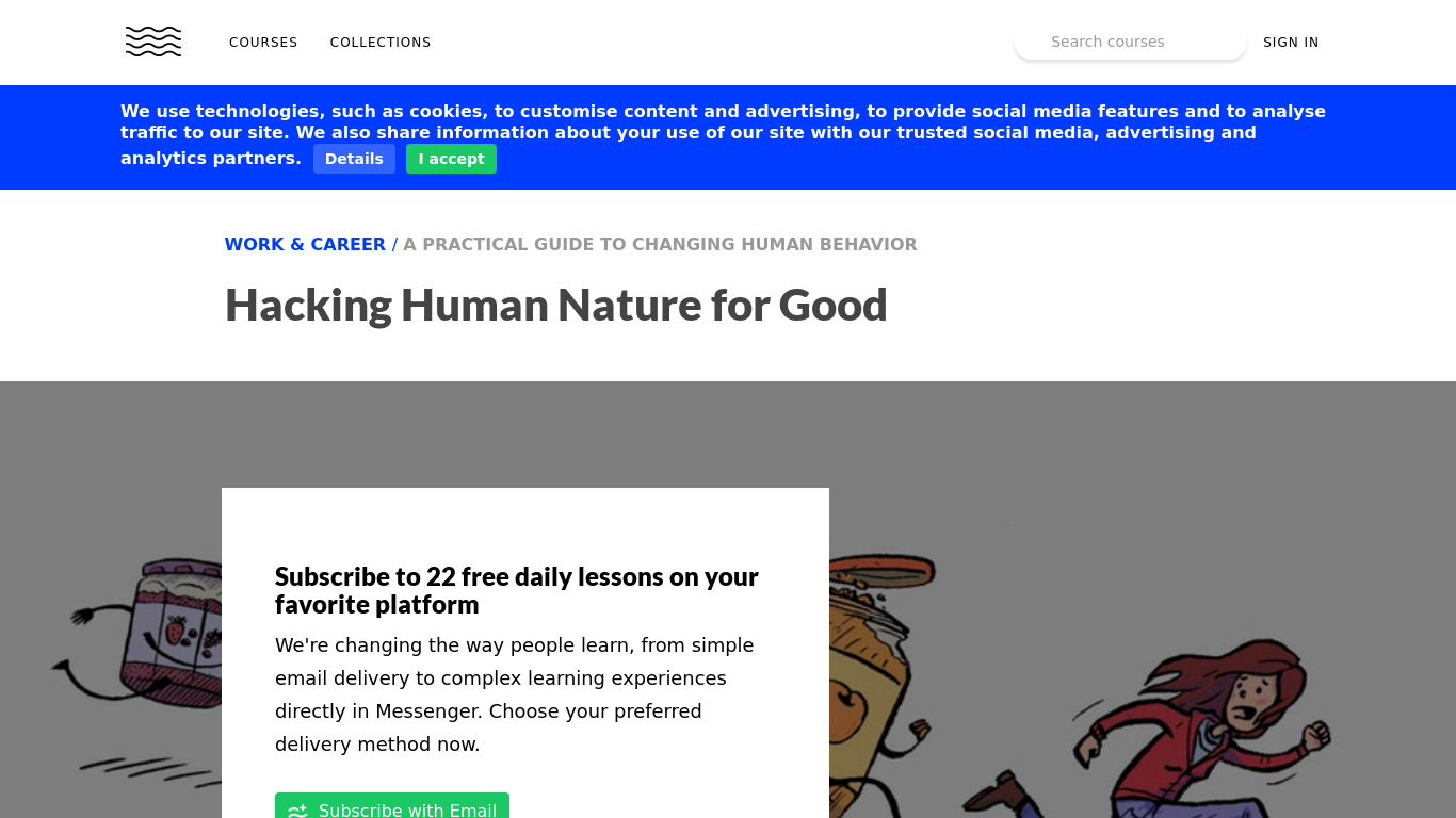 Hacking Human Nature for Good Landing page