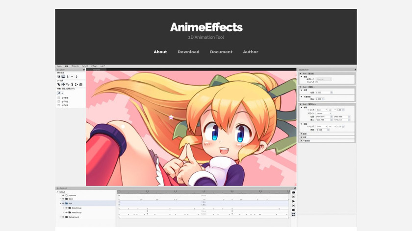 AnimeEffects Landing Page