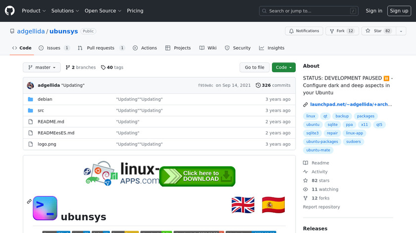 ubunsys Landing Page