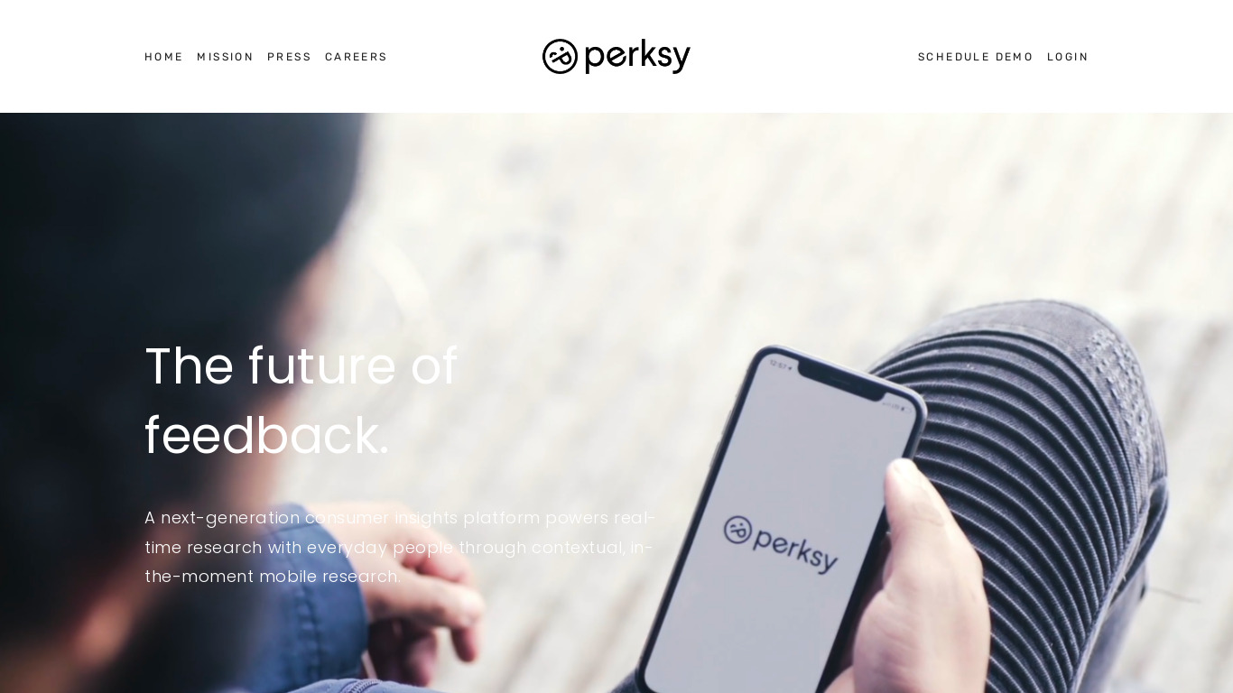 Perksy Landing page