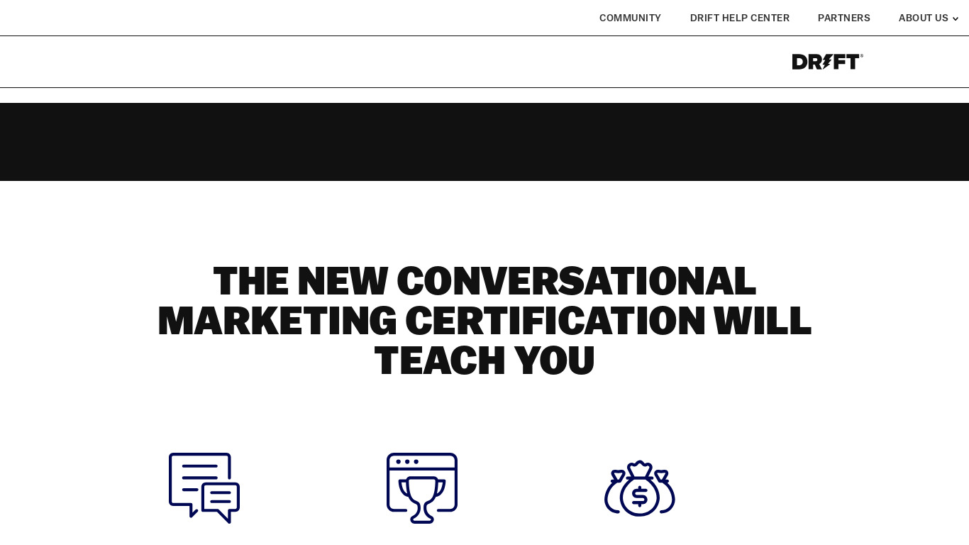 Conversational Marketing University Landing page