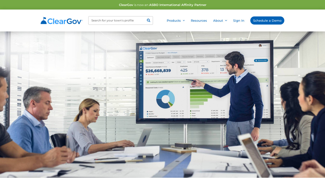ClearGov Landing page
