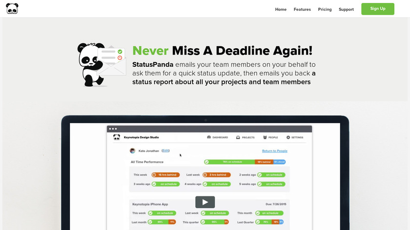 Status Panda Landing Page