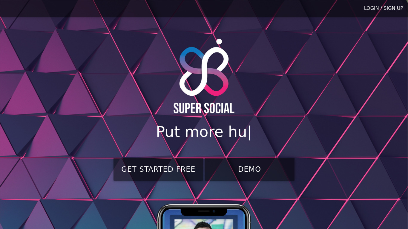 Super Social Landing page
