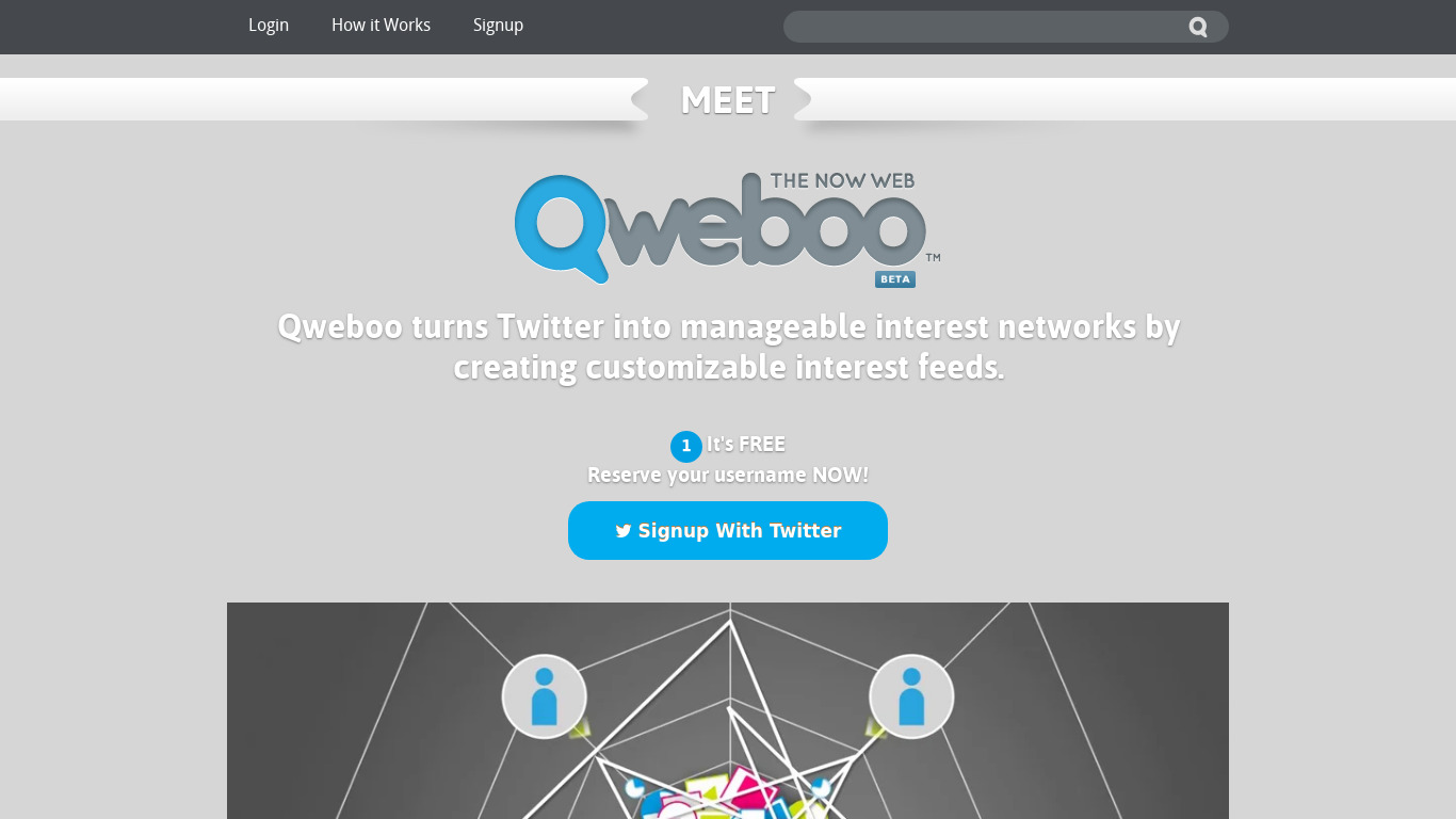 Qweboo Landing page