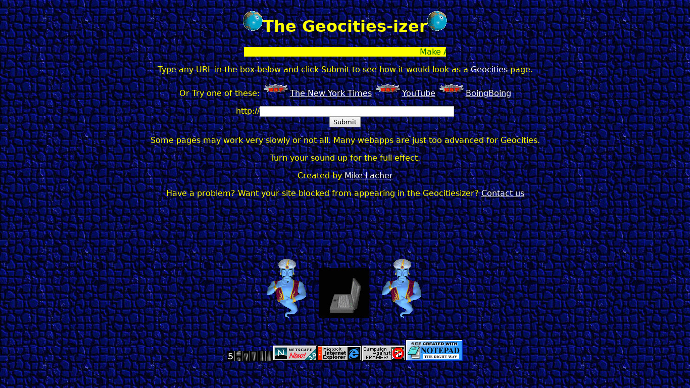 wonder-tonic.com Geocities-izer Landing page