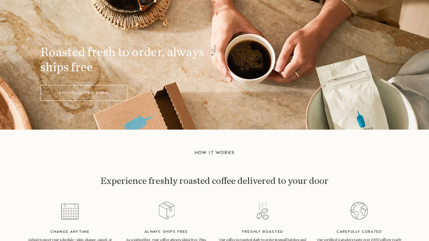 Blue Bottle Coffee Subscription Landing Page