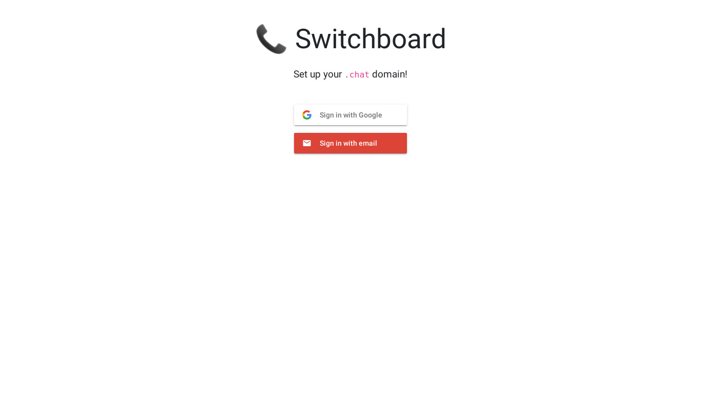 switchboard.chat Landing page