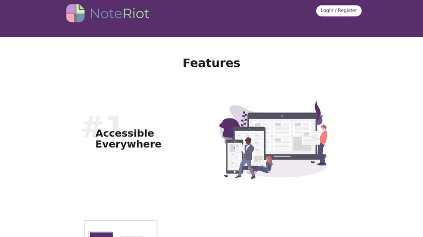 NoteRiot Landing Page