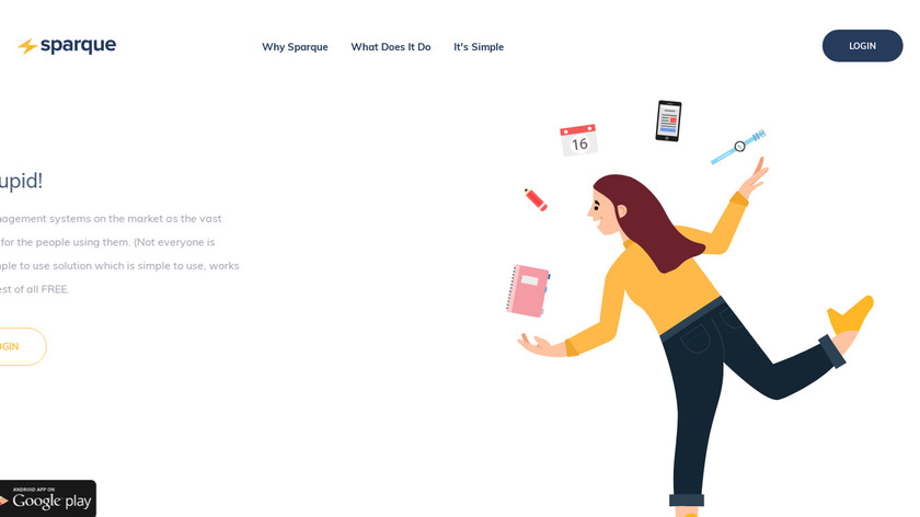 Sparque Landing Page