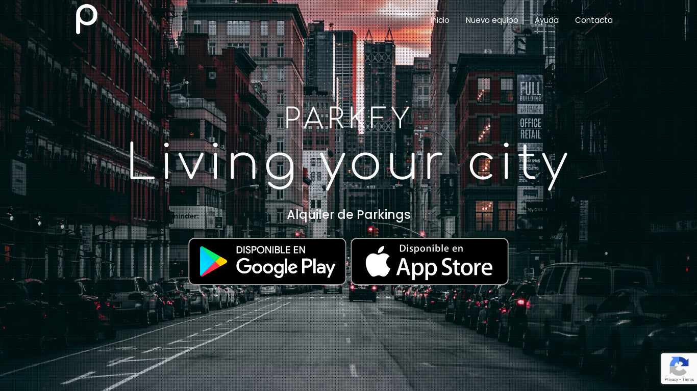 Parkfy Landing page