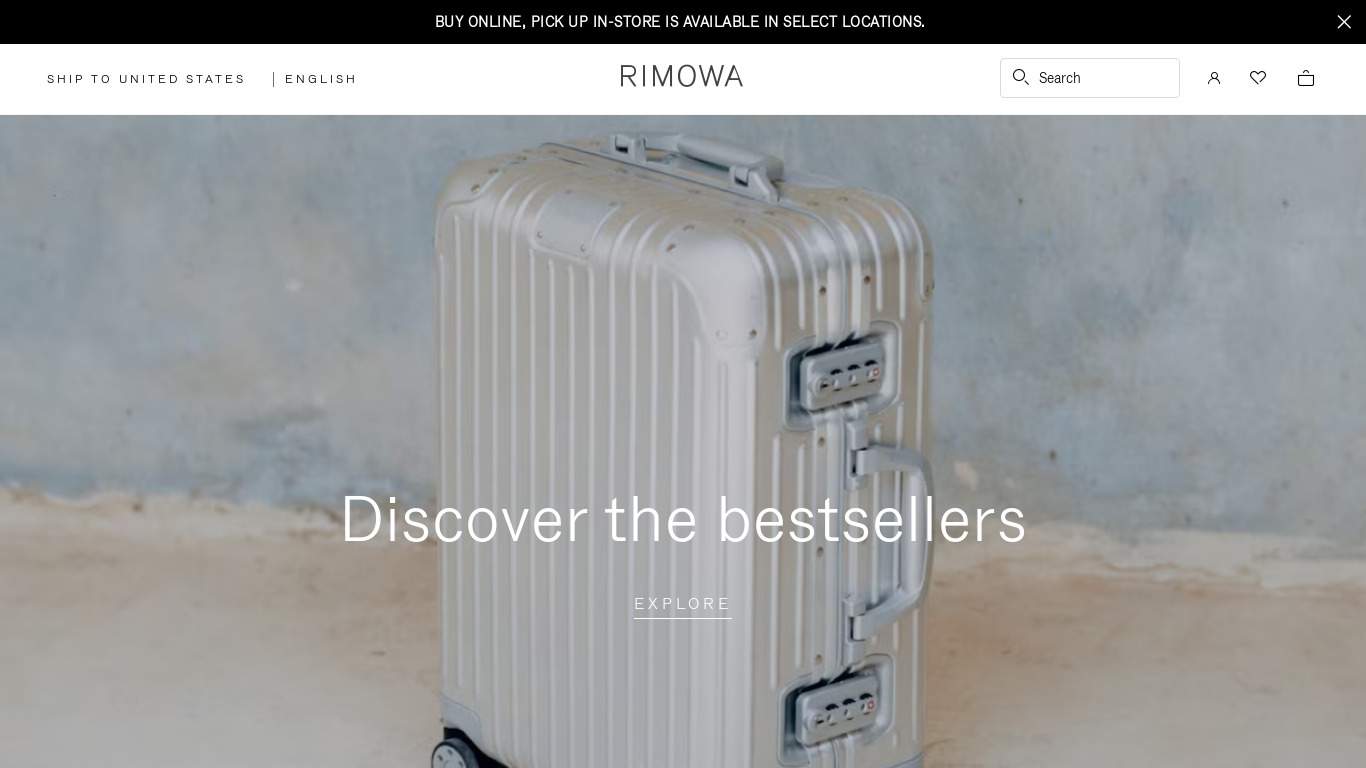 Rimowa Electronic Luggage Tag Landing page