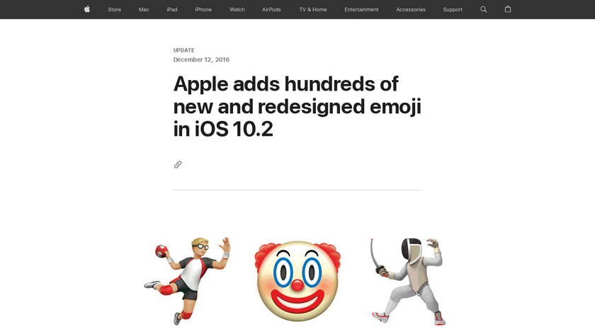 100 New Apple Emoji Landing Page