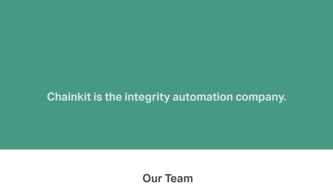 Chainkit from PencilDATA Landing page