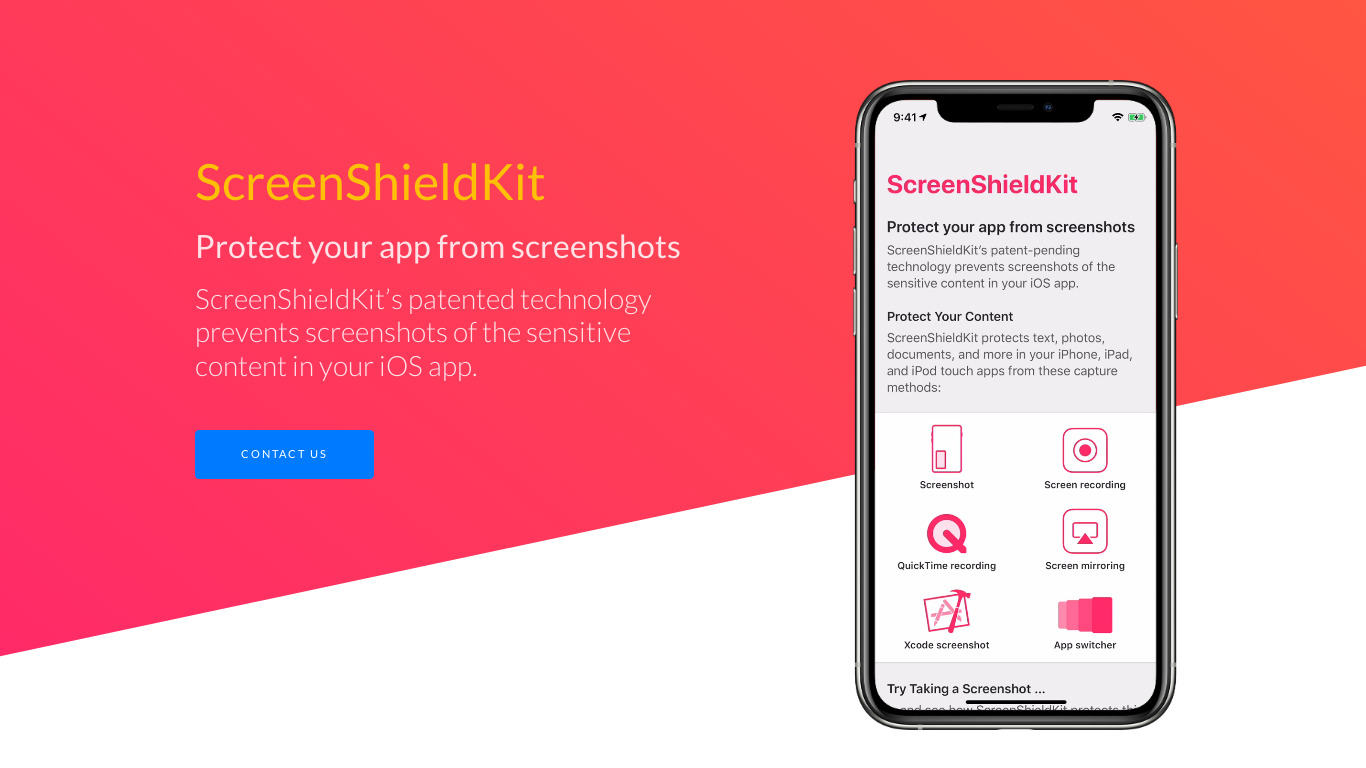 ScreenShieldKit Landing page