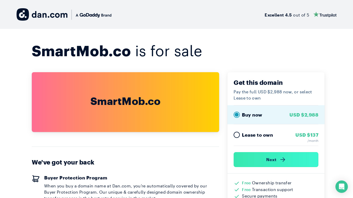 Smart Mob Landing page