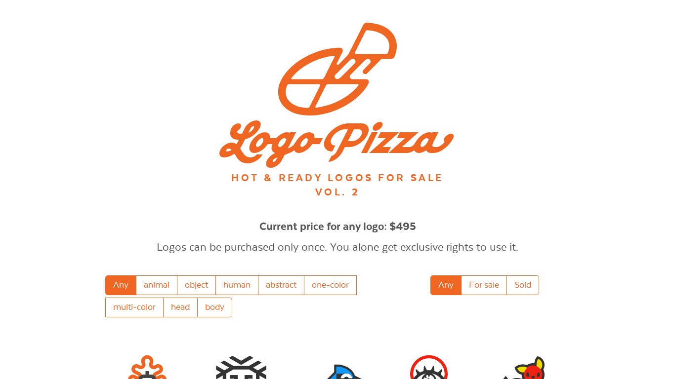 Logo Pizza Landing page