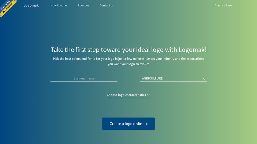 Logomak Landing Page