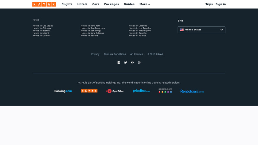 Kayak for Messenger Landing Page