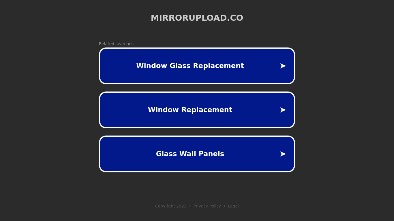MirrorUpload.co Landing page