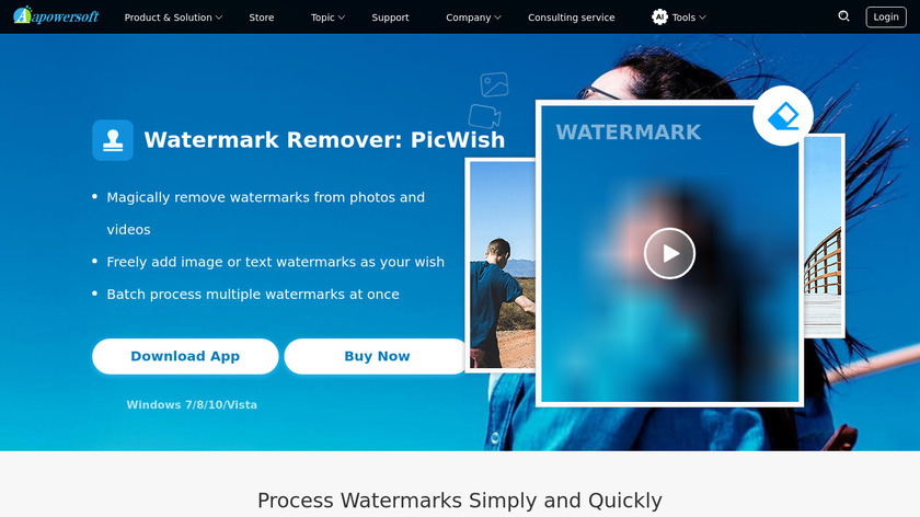 Apowersoft Watermark Remover Landing Page