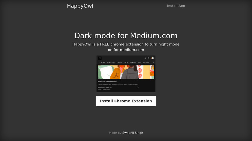 Happy Owl Landing Page