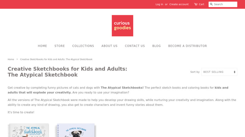 thecuriousgoodies.com The Atypical Sketchbook Landing Page