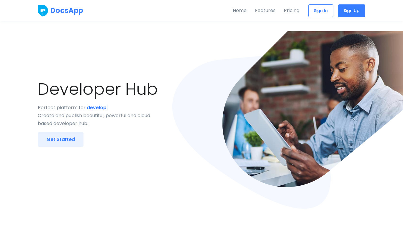 DocsApp Landing page