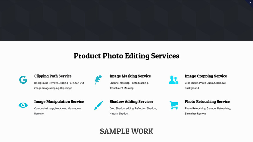 Product Photo Editing Landing Page