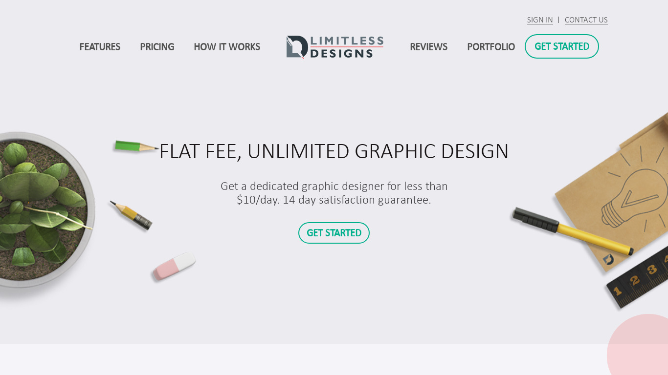 Limitless Designs Landing page