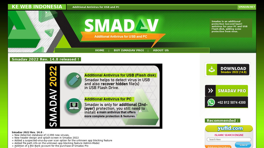 SMADAV Landing Page