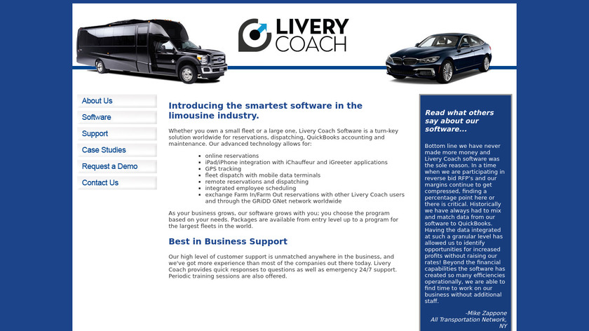 Livery Coach Landing Page
