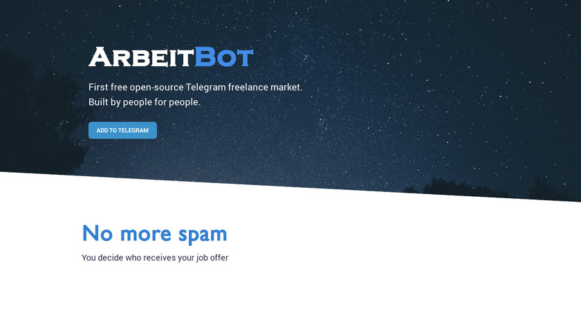 ArbeitBot Landing Page