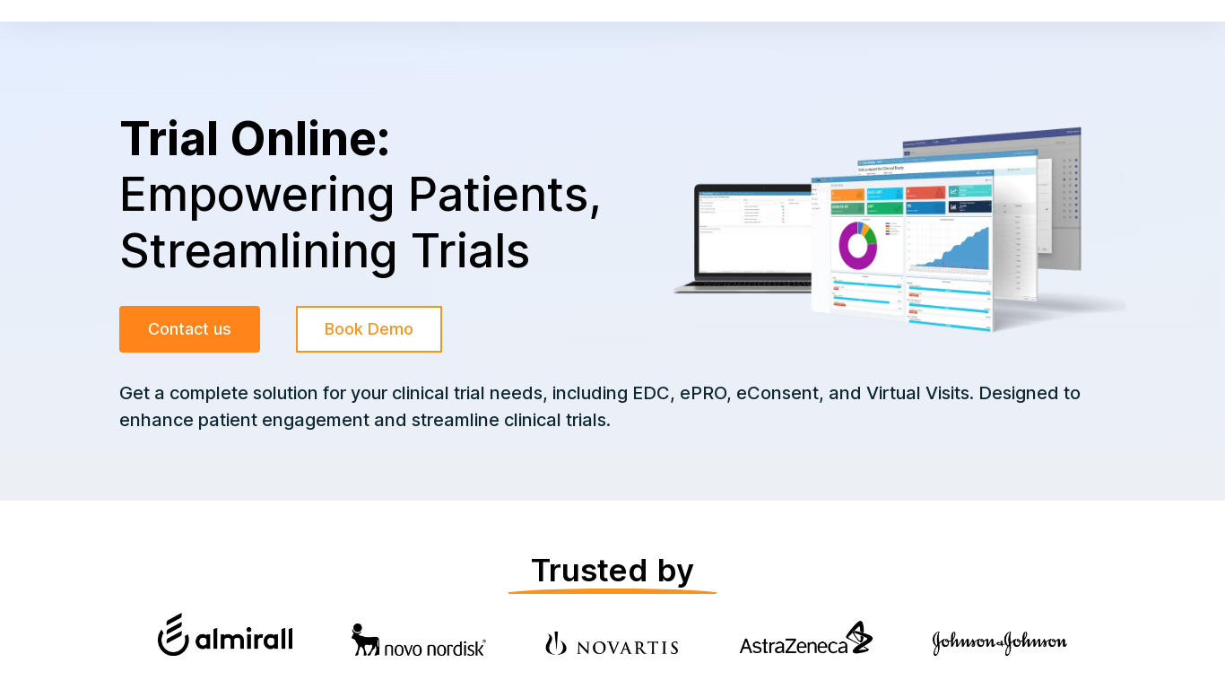 Trial Online Landing page