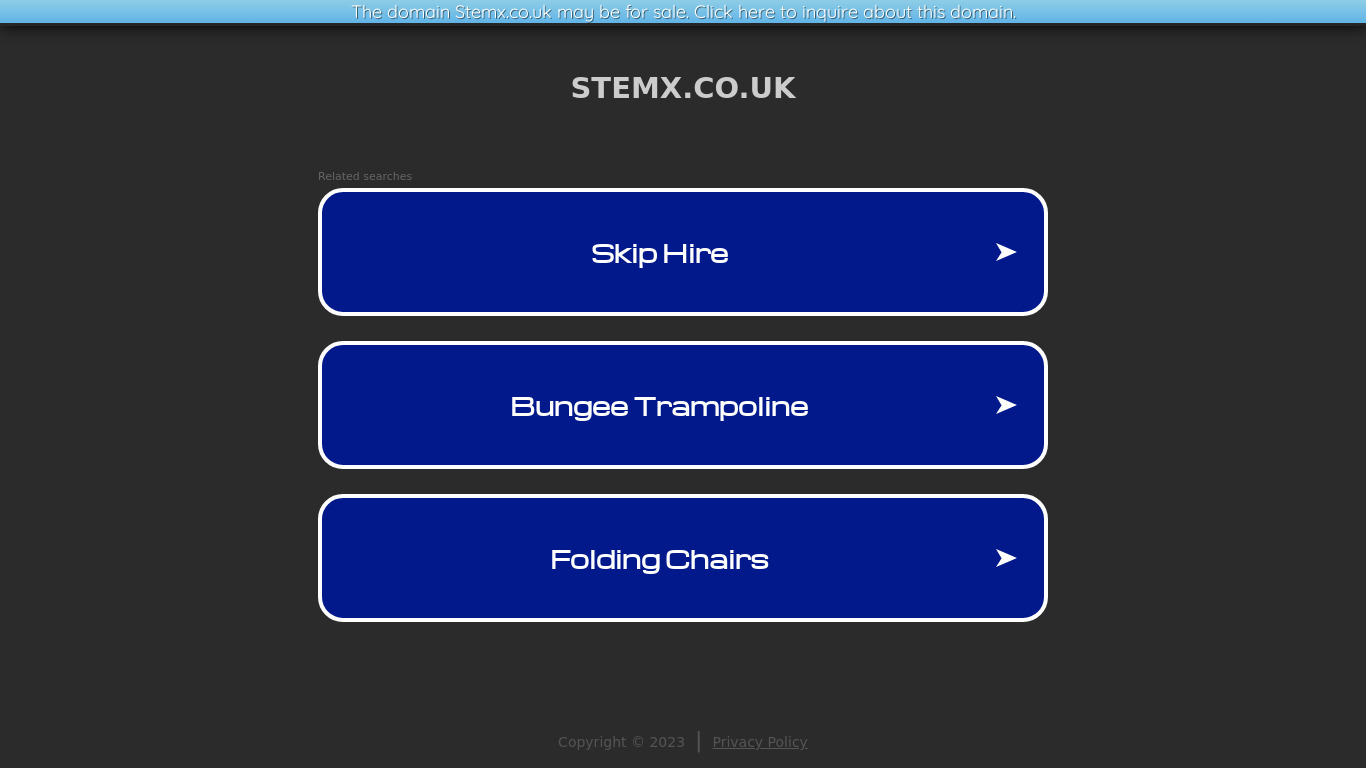 StemX VI Landing page