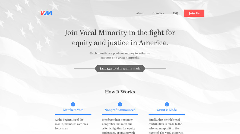 Vocal Minority Landing Page