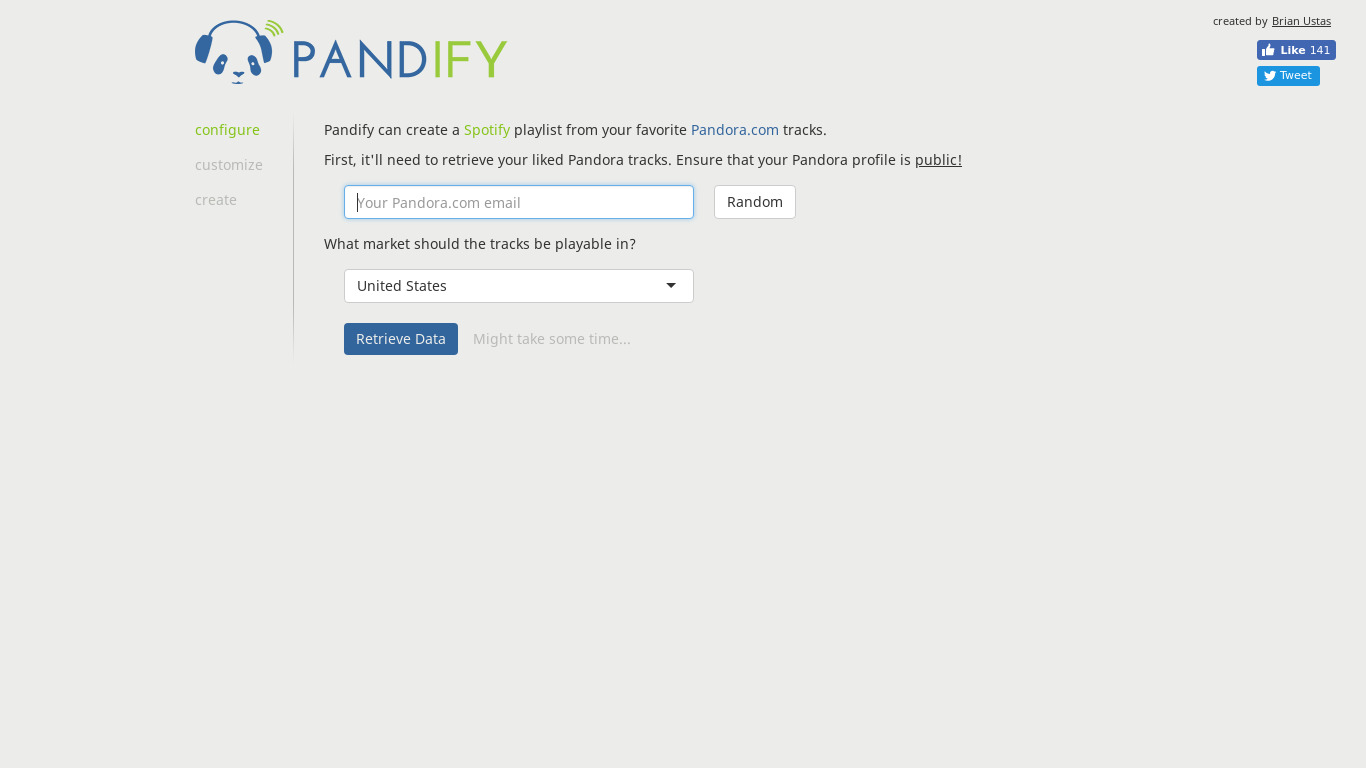 Pandify Landing page