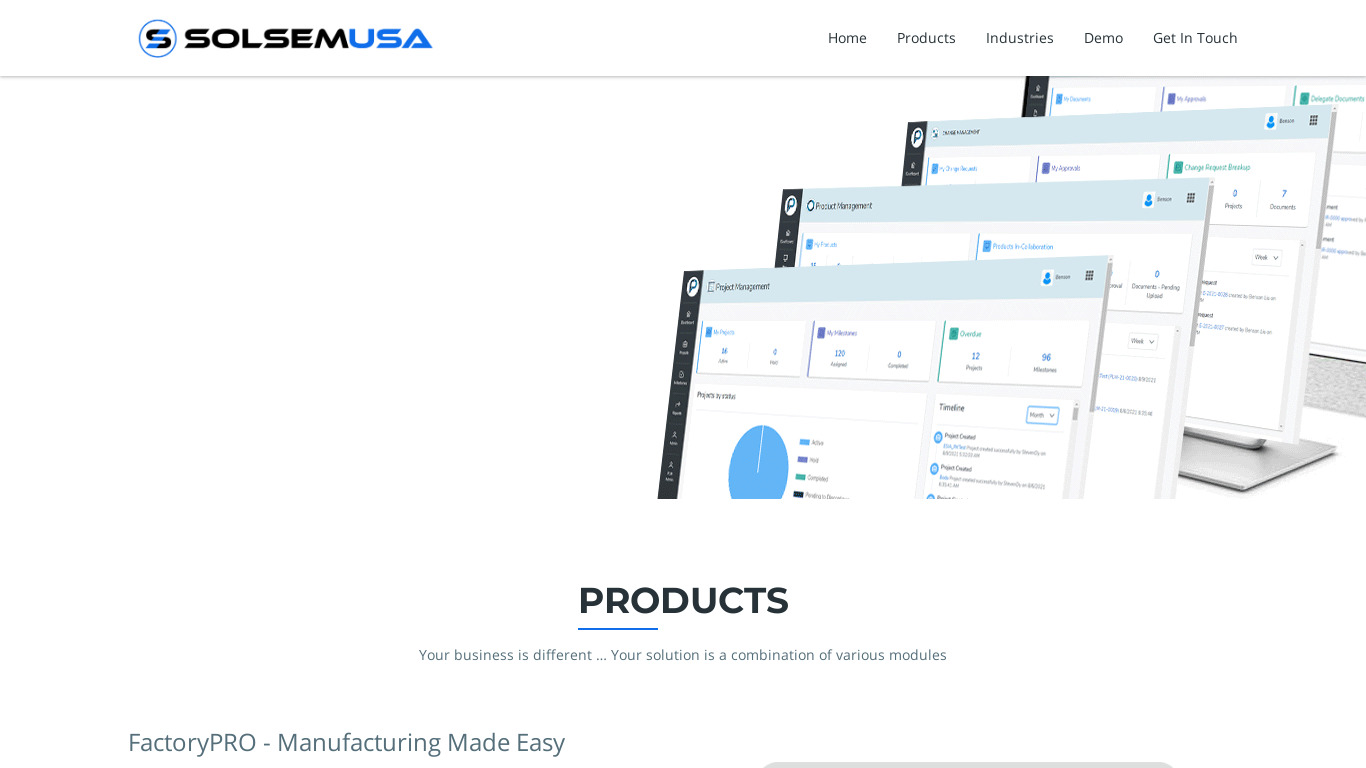 solsemusa.com FactoryPro Landing page