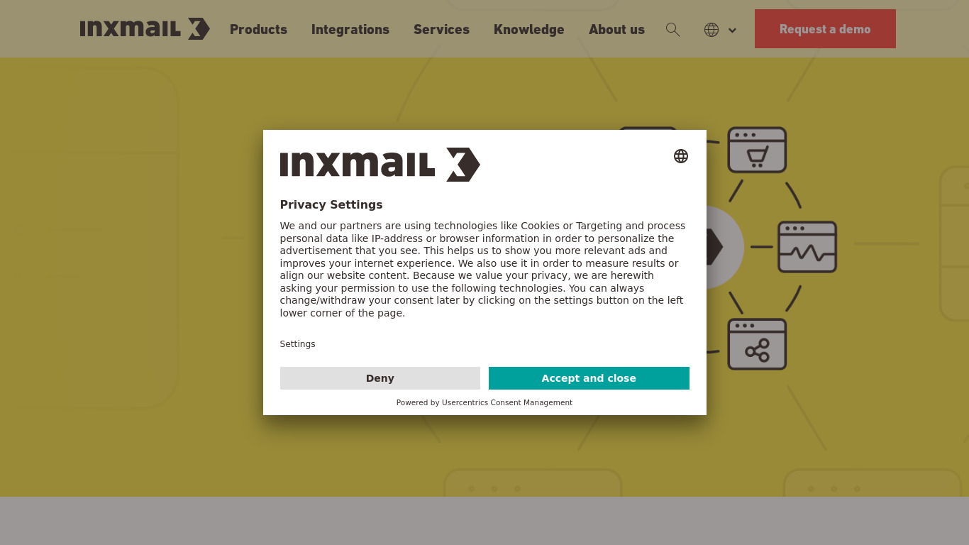 Inxmail Landing page