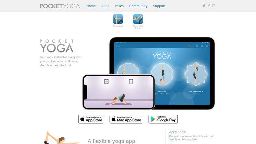 Pocket Yoga Landing Page