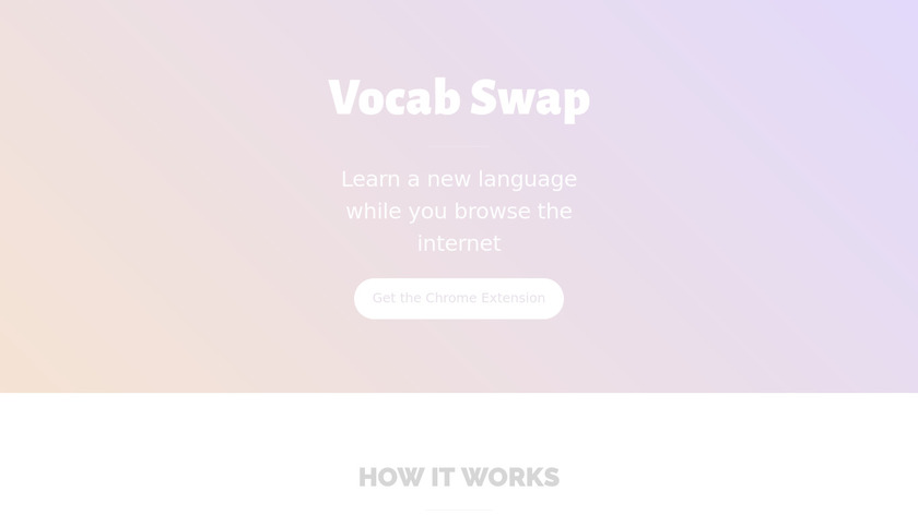 Vocab Swap Landing Page