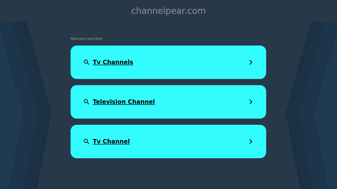 channel PEAR Landing page
