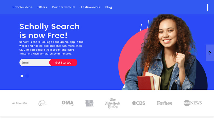 Scholly Landing Page