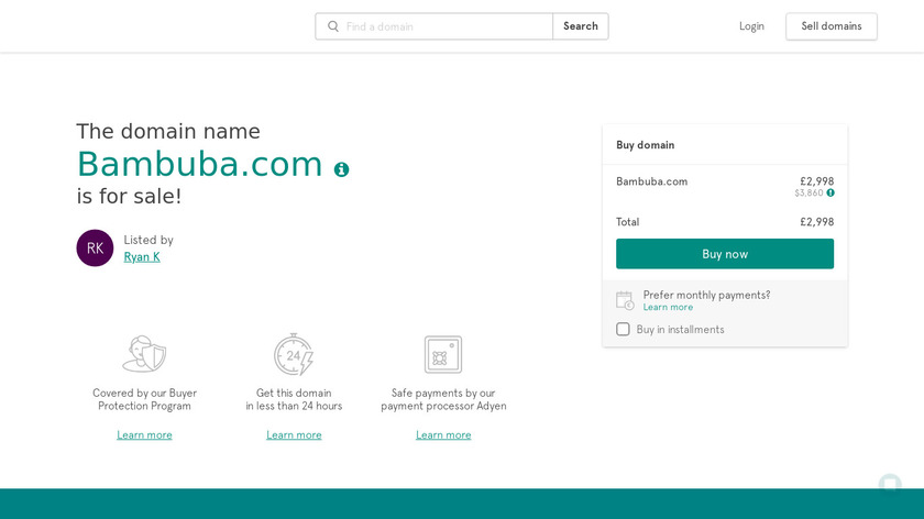 Bambuba Landing Page