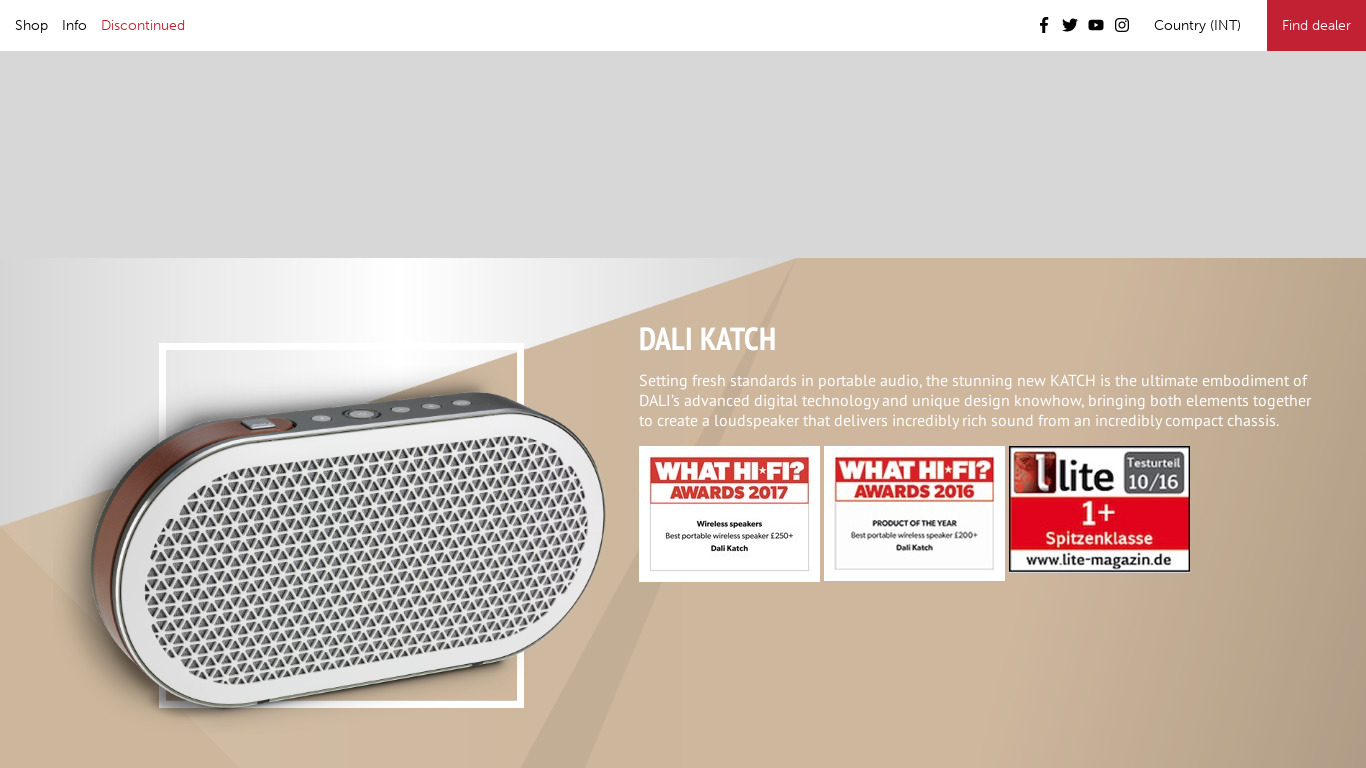 dali-speakers.com DALI KATCH Landing page