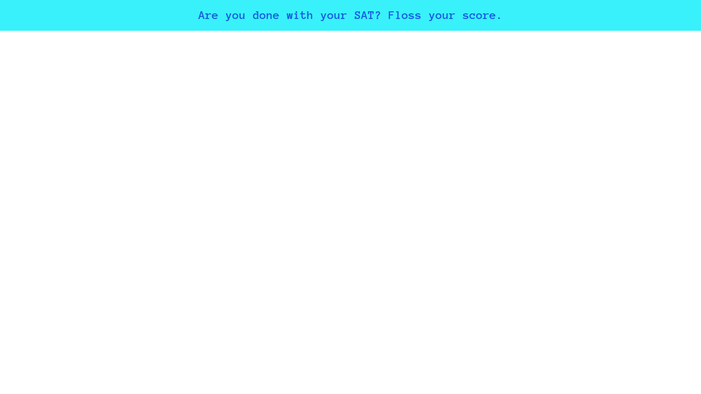 Floss Your Score Landing page